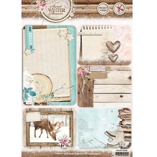 Studio Light Die corte de la hoja A4: la temporada de invierno dulce, con 5 precortadas fondo Tarjetas / Etiquetas, 170 grs