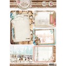 Studio Light Die losse vellen A4: Sweet winterseizoen, met 5 voorgesneden achtergrond Cards / Labels