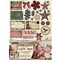 BASTELSETS / CRAFT KITS Die cut sheet, A4, for the design of a gift box incl. Ornaments