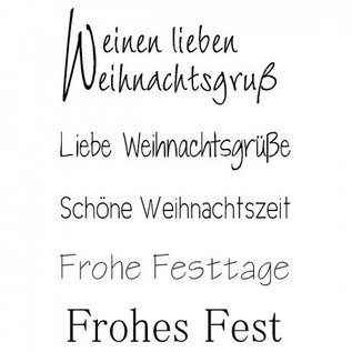 Stempel / Stamp: Transparent Transparent / Clear text stamp: German text Christmas "a lovely Christmas greeting"
