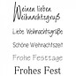 Stempel / Stamp: Transparent Transparent / Clear text stamp: German text Christmas "a lovely Christmas greeting"