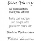 Stempel / Stamp: Transparent Transparant / Clear Tekst Stempel: Duitse tekst Kerst "Gelukkig Vakantie"