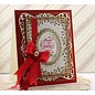 STEMPEL / STAMP: GUMMI / RUBBER Rubber stamp: Christmas decorative frame "Holly Frame" - ONLY 2 in stock! LIMITED!