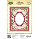 STEMPEL / STAMP: GUMMI / RUBBER Timbro di gomma: cornice decorativa natalizia "Holly Frame" - SOLO 2 in stock! LIMITATA!