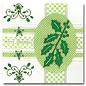 STICKER / AUTOCOLLANT Ziersticker avec des branches de pin blanc motifs de paillettes et d'or