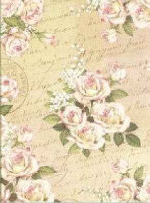 Designer Papier Scrapbooking: 30,5 x 30,5 cm Papier paper, 30.5 x 30.5cm, romantic rose design - Hobby-Crafts24.eu
