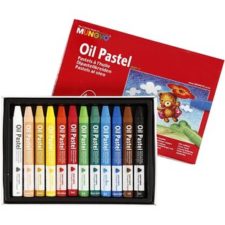 FARBE / STEMPELKISSEN Mungyo Oil Pastel, thickness 10 mm, l: 7 cm, 12 colors