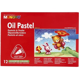 FARBE / STEMPELKISSEN MUNGYO Oil Pastell, tykkelse 10 mm, L: 7 cm, 12 farger