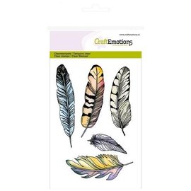 Craftemotions Transparent stamp motif, A6, feathers