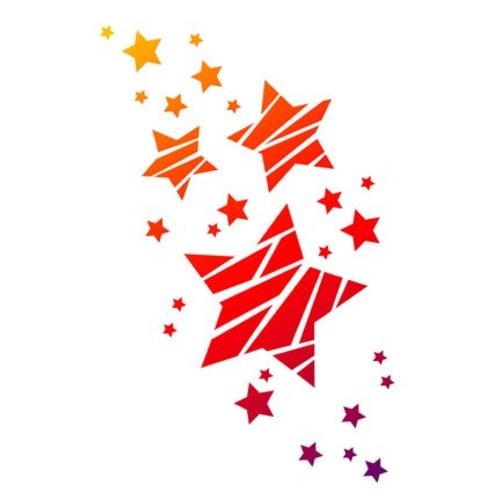 Dutch DooBaDoo Universal template A4, stars Dutch DooBaDoo Universal template A4, stars