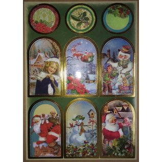 STICKER / AUTOCOLLANT Feuille d'autocollants avec de superbes photos de Noël!