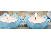 Tealight holder design with the new punching template "Rosette sharp" van Nellie's Choice