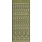 STICKER / AUTOCOLLANT Klistremerke ark, 10x23cm tysk tekst: Merry Christmas, vertikalt til gull