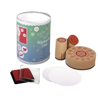 Stempel / Stamp: Holz / Wood Conjunto del sello de madera Mini "Winter Wonderland"