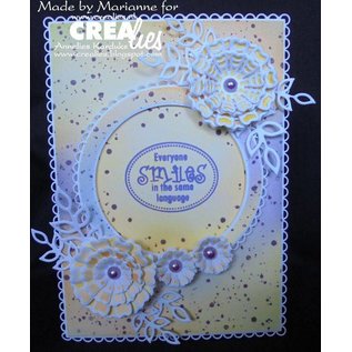 Crealies und CraftEmotions Punching templates, 12 rectangles with open scallop max. 12.5x16.5 cm