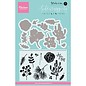 Marianne Design SET: 10 punching templates + 11 stamps, plants