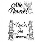 Stempel / Stamp: Transparent timbri trasparenti, A7, con il testo tedesco