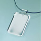 Embellishments / Verzierungen Collier rectangulaire avec bande d'ornementation, 32 x 50 mm, argent