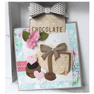 Marianne Design cutting dies, collectables - Box of Chocolates + stamp motif