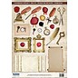 Die cut sheet with accessories made of card cardboard, A4 format