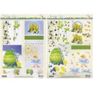 Bilder, 3D Bilder und ausgestanzte Teile usw... Stamped sheets with background sheet: Easter