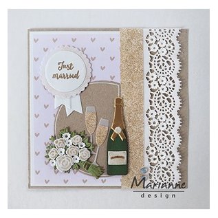 Marianne Design Cutting and embossing Stencils: Champagne