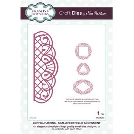 CREATIVE EXPRESSIONS und COUTURE CREATIONS Taglio e goffratura Stencil: Border