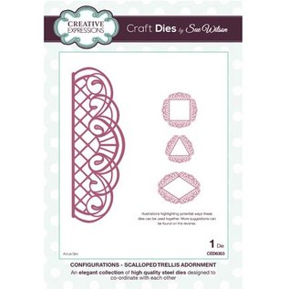 CREATIVE EXPRESSIONS und COUTURE CREATIONS découpage et gaufrage Stencils: Border