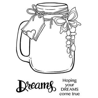 CREATIVE EXPRESSIONS und COUTURE CREATIONS A5 Transparent Stamp: Jar of Dreams