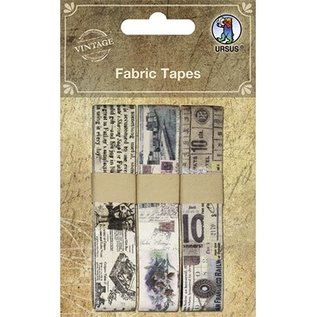 Designer Papier Scrapbooking: 30,5 x 30,5 cm Papier Nastri scrapbooking Vintage tessuto, autoadesive, 3 diverse Motive