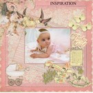 Kaisercraft und K&Company motifs: Baby girl Chipboard