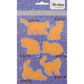 Marianne Design cutting and Embossing template: 6 Pussycats