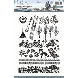 AMY DESIGN AMY DESIGN, Transparent frimerke: natur, med 24 flotte frimerker