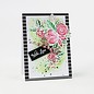Tonic Studio´s Rubber stamp: Label with floral motif