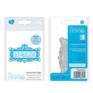 Tonic Studio´s cutting and embossing template: filigree label