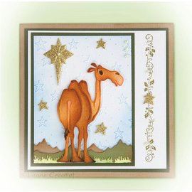 Leane Creatief - Lea'bilities und By Lene Stempling og preging mappe: Camel