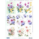 Bilder, 3D Bilder und ausgestanzte Teile usw... A4 punched sheet: flower bouquets