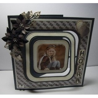 Nellie Snellen Stanzschablonen: Zierrahmen,  Multi Frame "revolving square" 10,6 x 10,6 cm
