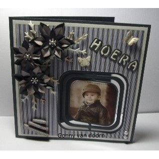 Nellie Snellen cutting and embossing template: Multi Frame "revolving square" 10.6 x 10.6 cm