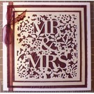 Docrafts / X-Cut Schneiden und Präge Schablone: Mr & Mrs