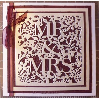Docrafts / X-Cut Corte y estampado de plantillas: Mr & Mrs