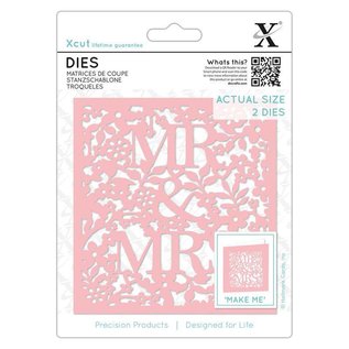 Docrafts / X-Cut Taglio e goffratura Stencil: Mr e Mrs
