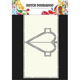 Dutch DooBaDoo A4 plast maske: Kort Art Hjerte Pop Up