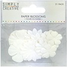 BLUMEN (MINI) UND ACCESOIRES Fleurs de papier Simply Creative - Blanc