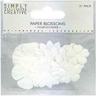 BLUMEN (MINI) UND ACCESOIRES Bare Creative Paper Blossoms - White