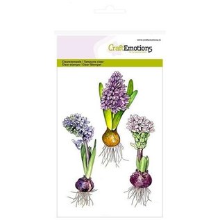 Craftemotions Clear / Transparent stempel, A6, Hyacinth