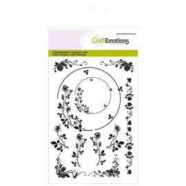 Craftemotions Clear / Transparente Stempel, A6, Ornamente rose