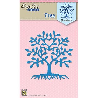 Nellie Snellen Cutting and embossing mall: tree in heart shape