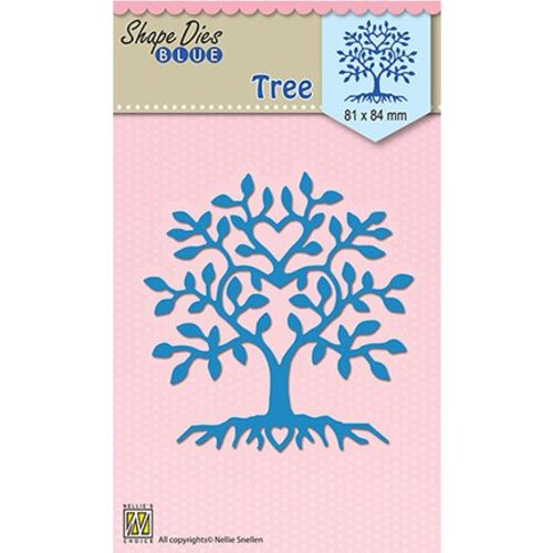 Nellie Snellen Snij en embossing mall: Boom in hartvorm Nellie Snellen Snij en embossing mall: Boom in hartvorm