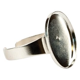 BASTELZUBEHÖR, WERKZEUG UND AUFBEWAHRUNG 1 ring, silver, for jewelery setting